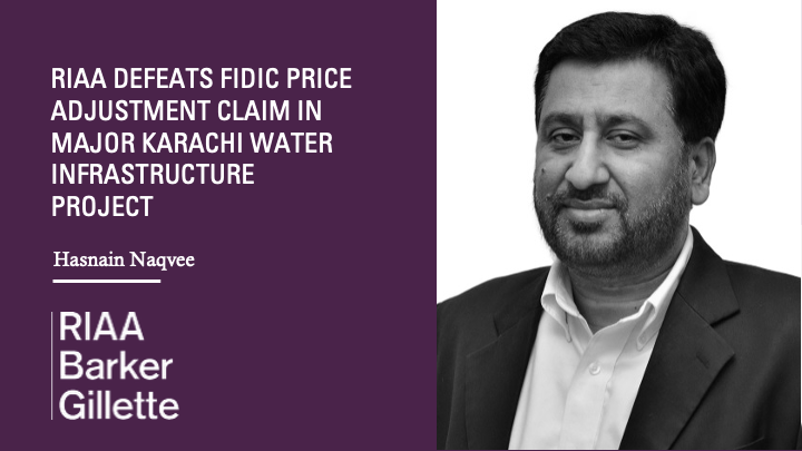 [NEWS] RIAA defeats fidic price adjustment claim in major karachi water infrastructure project