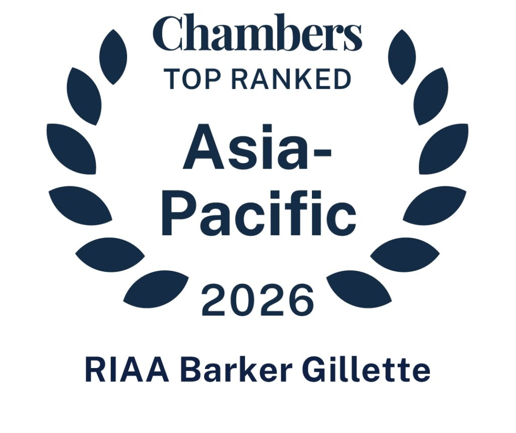 Chambers Asia Pacific 2026 - RIAA Barker Gillette Ranked in Leading Law Firms