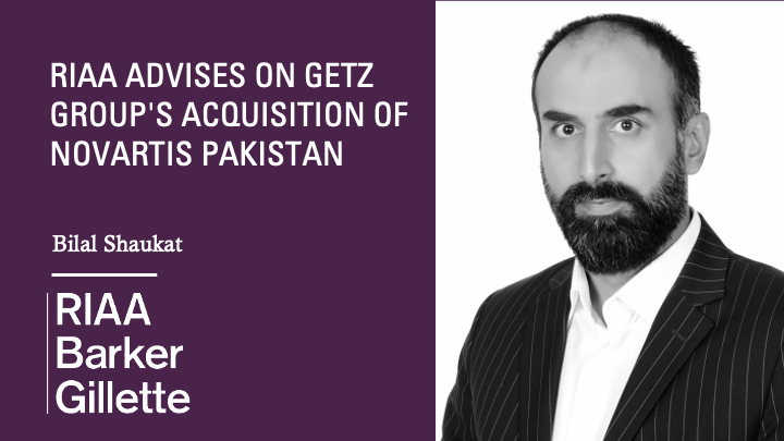 RIAA Advises on Getz Group's Acquisition of Novartis Pakistan