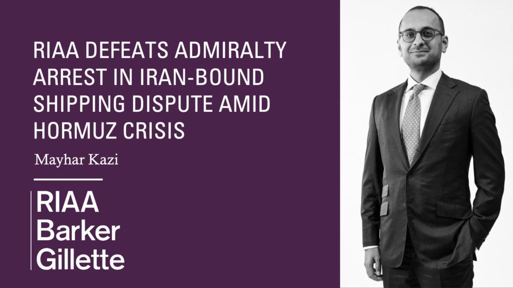 [NEWS] RIAA defeats admiralty arrest in Iran bound shipping dispute amid Hormuz crisis