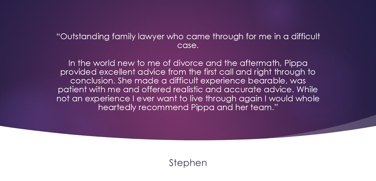 Pippa Marshall's Family law client testimonials 