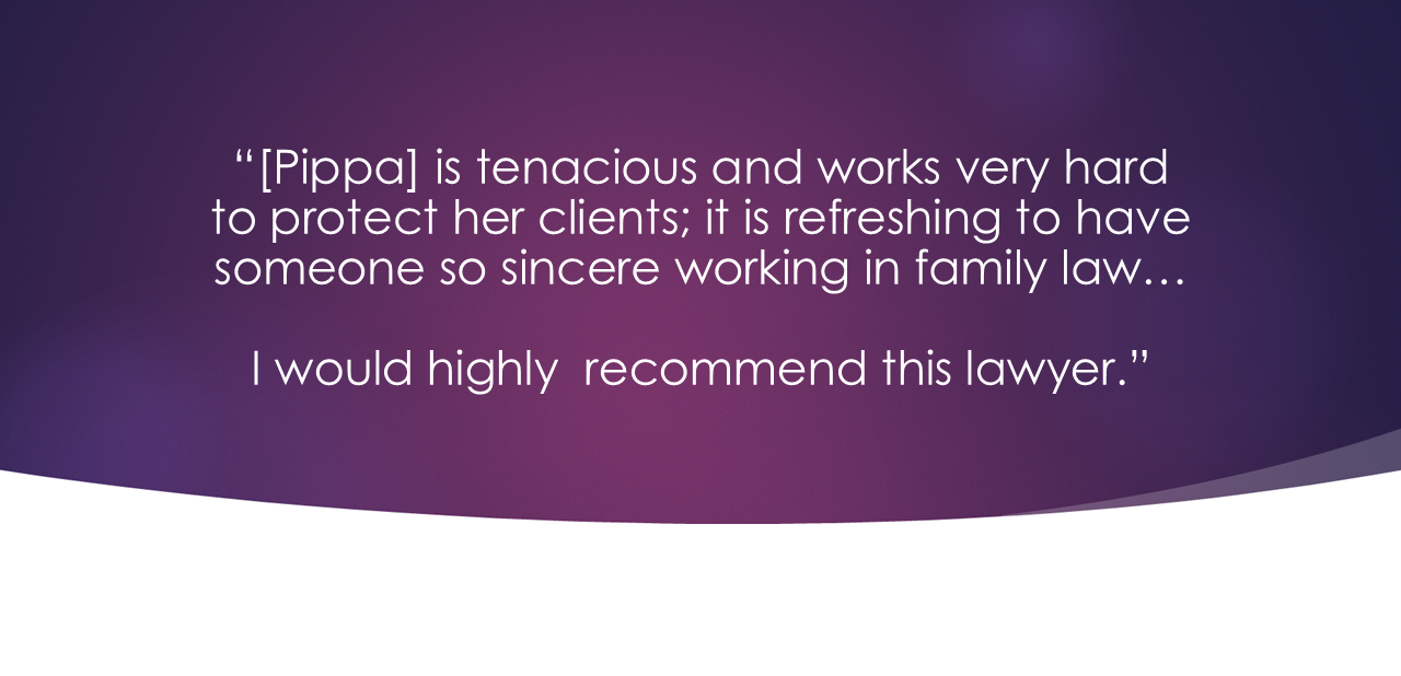 Pippa Marshall's Family law client testimonials 