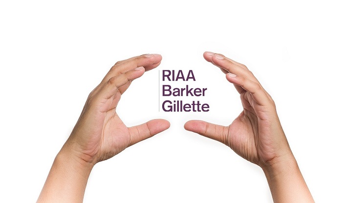 picture of hands looking like they're eating an imaginary burger with the riaa barker gillette logo in the middle of it representing someone biting down on a MAC clause.